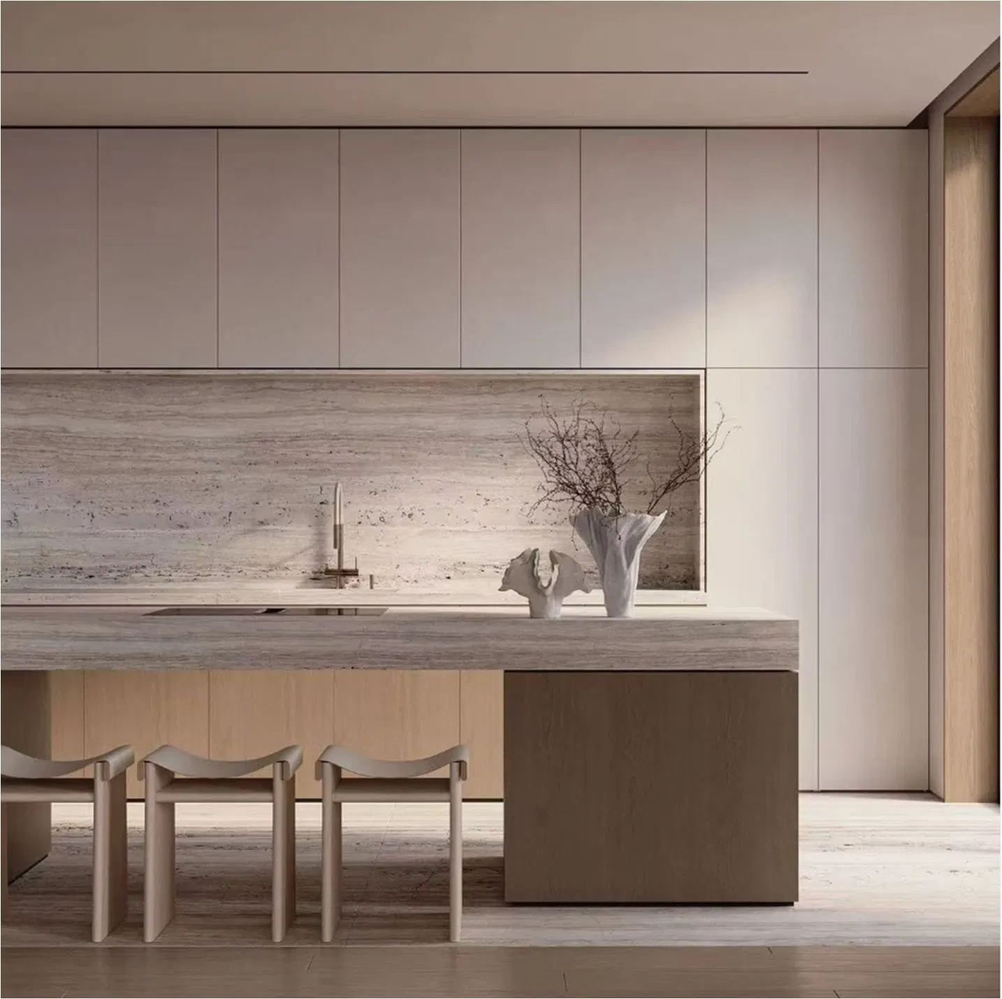 Muebles de cocina personalizados de diseño moderno, armarios de acero inoxidable montados en la pared indeformables 304 armario modular de cocina