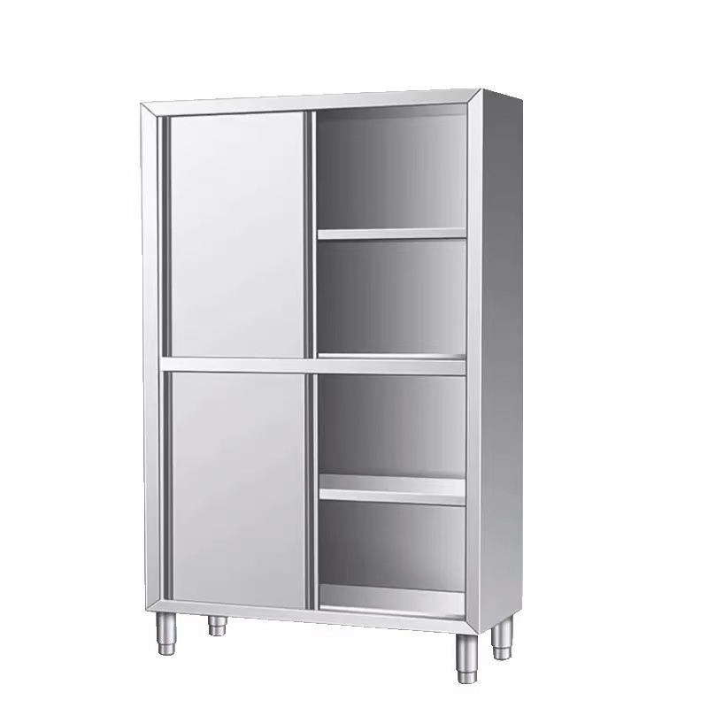 304 Acero Inoxidable 4-Door Tazón Muebles de Almacenamiento Gabinete de Acero Inoxidable Gabinete de Despensa