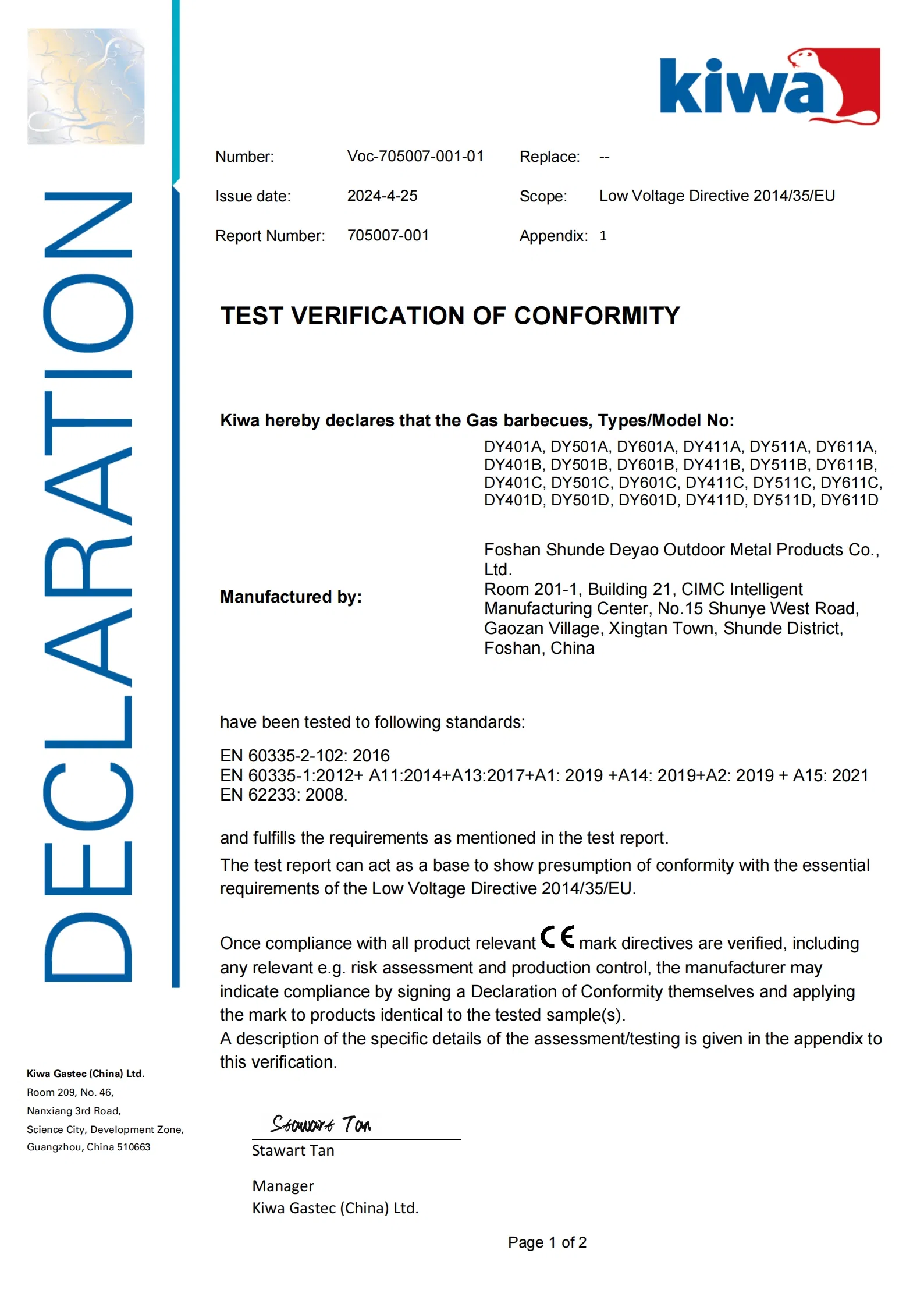 Certificado LVD