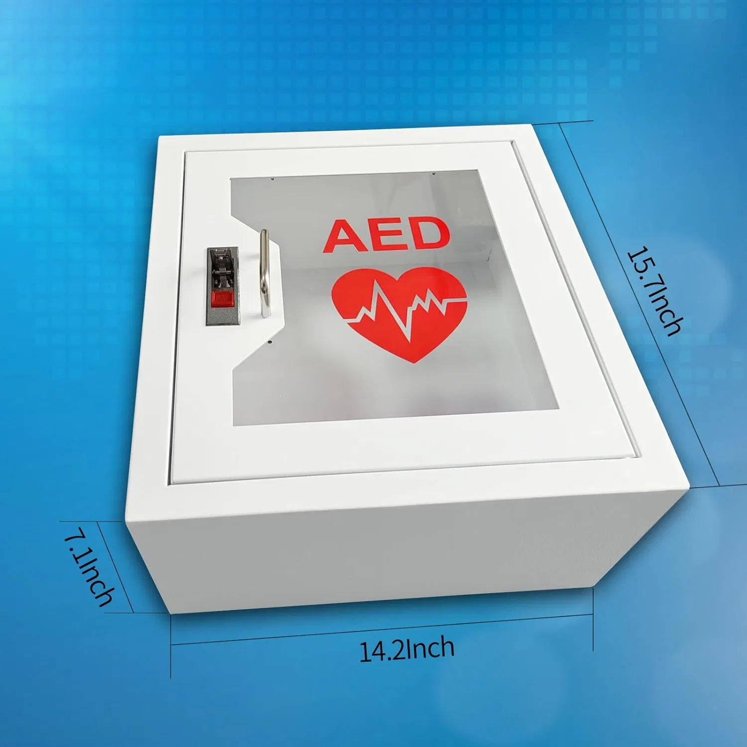 Acero Inoxidable, Policarbonato, NEMA 4X, Acero Pintado en Polvo, Montaje en Pared, Montaje en Pedestal Alarma de Audio, Gabinete de AED a Prueba de Vándalos con Cerradura de Romper Cristal