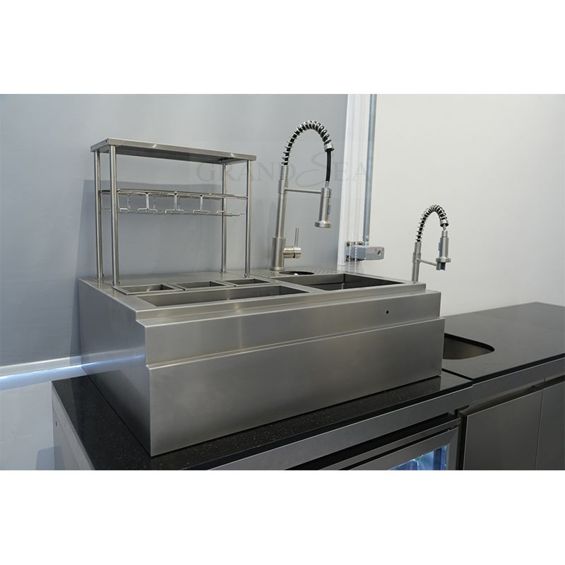 Gran capacidad de almacenamiento, gabinete de cocina exterior de acero inoxidable, buen precio