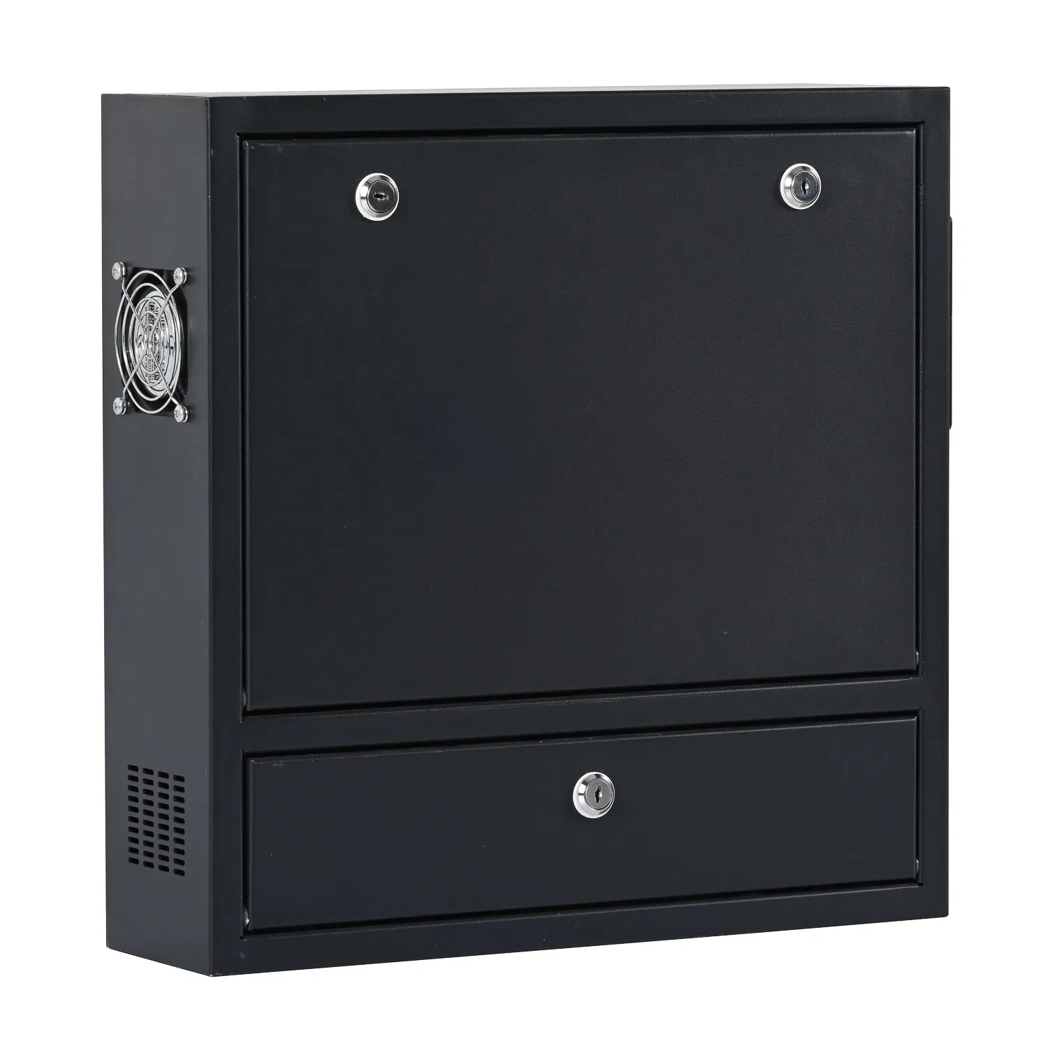 Gabinete de pared de sección única con sala de servidores, 12u, acero inoxidable