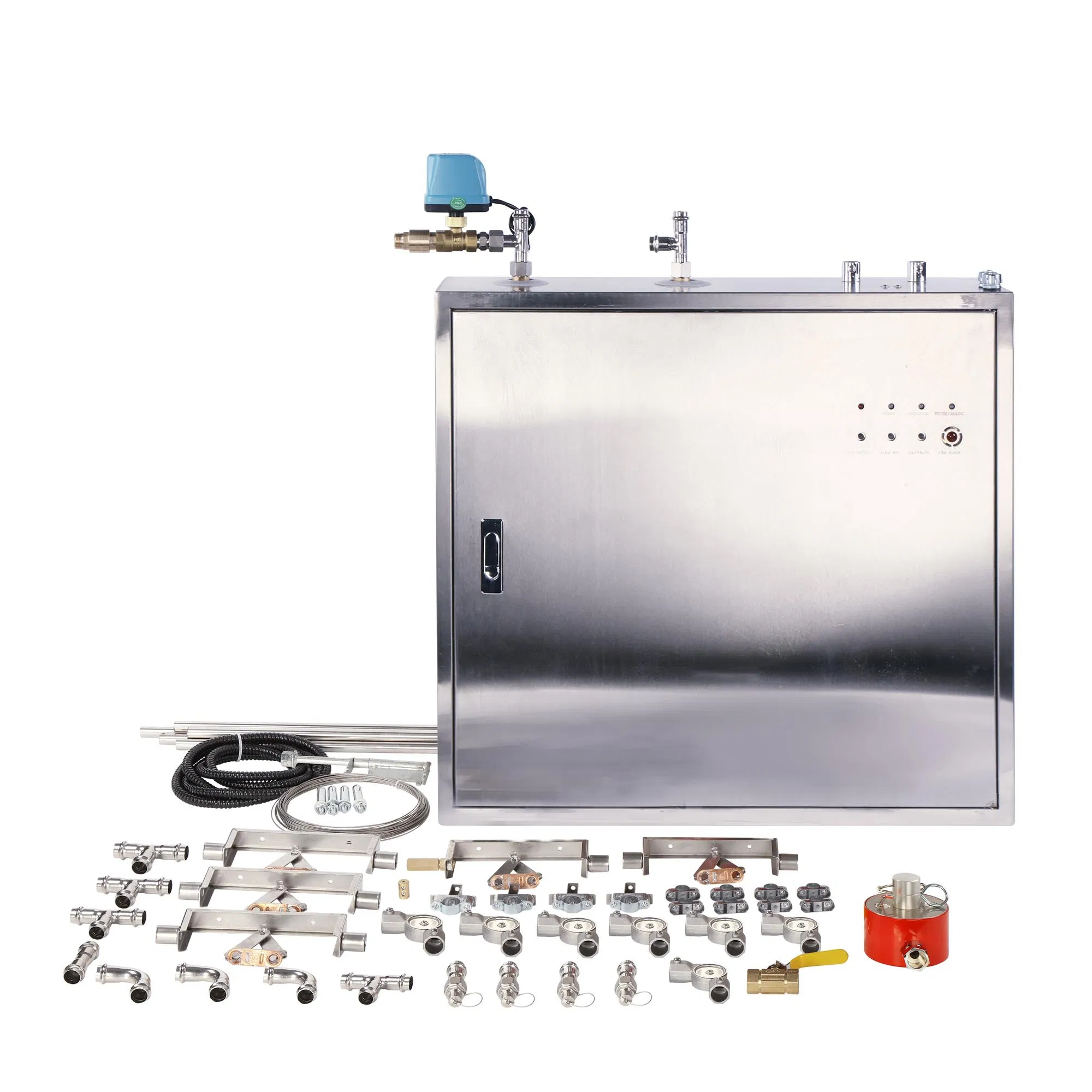 Gabinete de Acero Inoxidable 1X10L Sistema de Lucha Contra Incendios Tipo Americano para Cocina Gastronómica