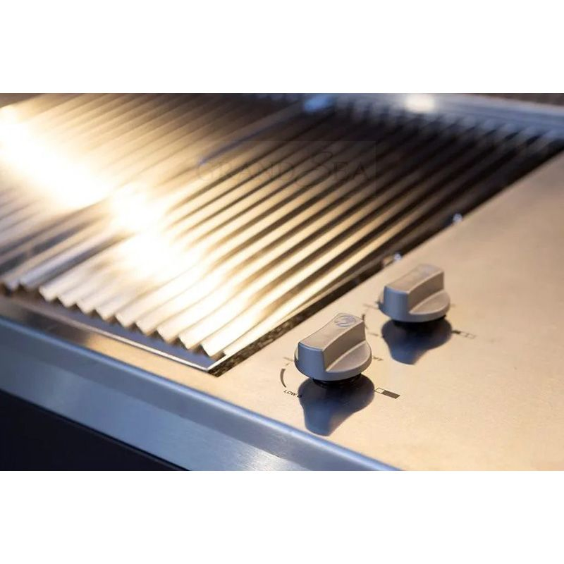 Diseño de Granos de Madera en Gabinetes de Acero Inoxidable para Cocina con Grifo de Fregadero