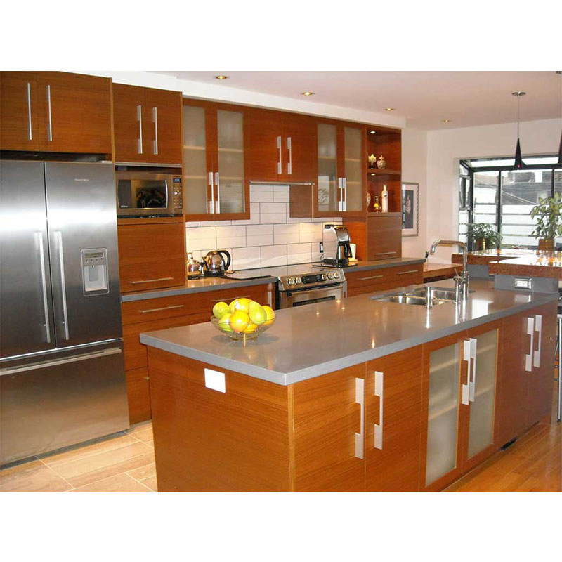 Muebles de cocina de madera maciza de cerezo en estilo clásico de alta gama con precio bajo