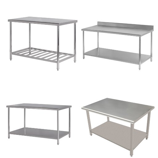 Fabricante de OEM 30"&times; 72" Estaciones de trabajo de acero inoxidable con estantes inferiores