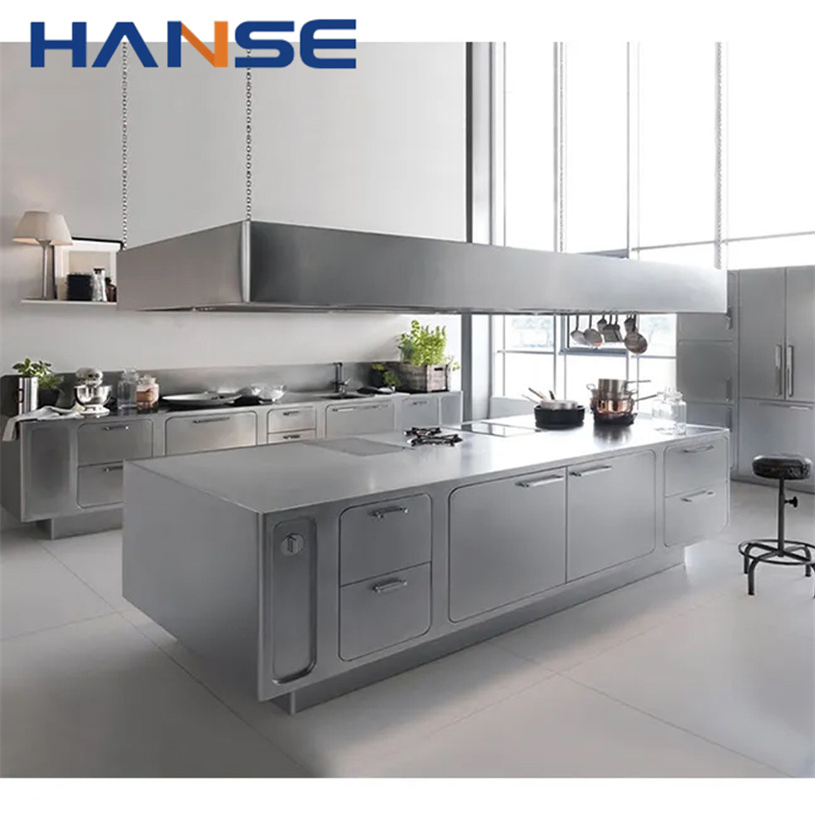 Buen Precio Personalizado 304 Fregaderos de Acero Inoxidable para Cocina Comercial Moderna con Gabinete y Encimera