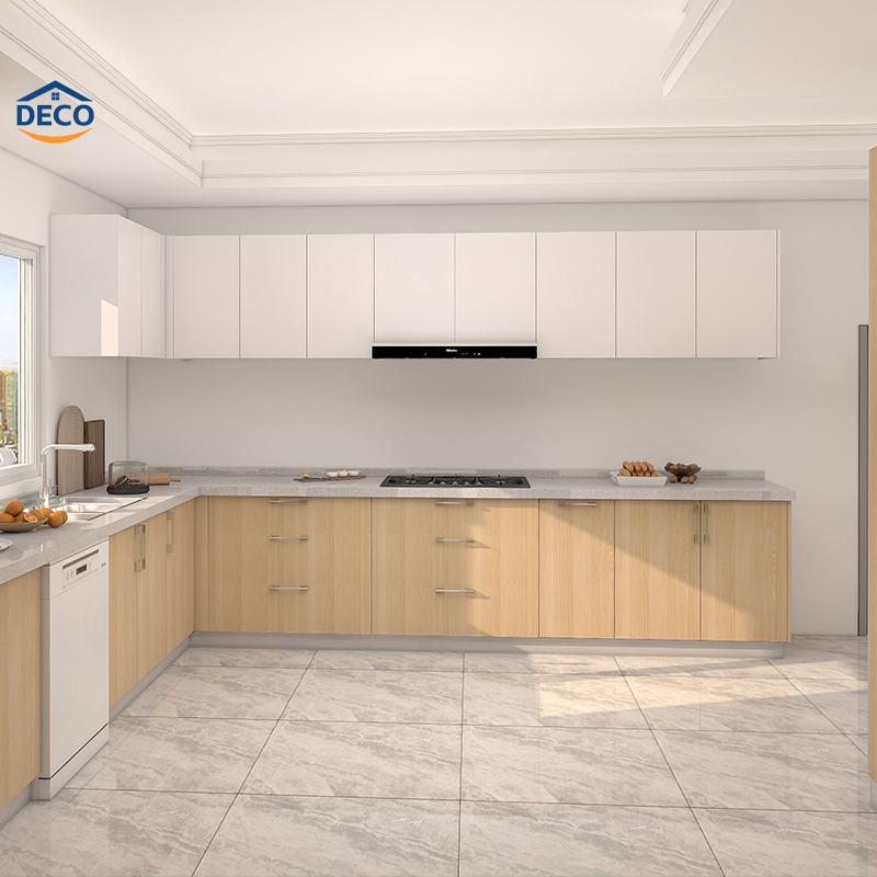 Conjunto de Gabinetes de Cocina Modular de Acero Inoxidable para Exterior, Gabinete de Cocina de Madera Sólida de Lujo con Isla