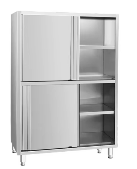 304 Acero Inoxidable 4-Door Tazón Muebles de Almacenamiento Gabinete de Acero Inoxidable Gabinete de Despensa