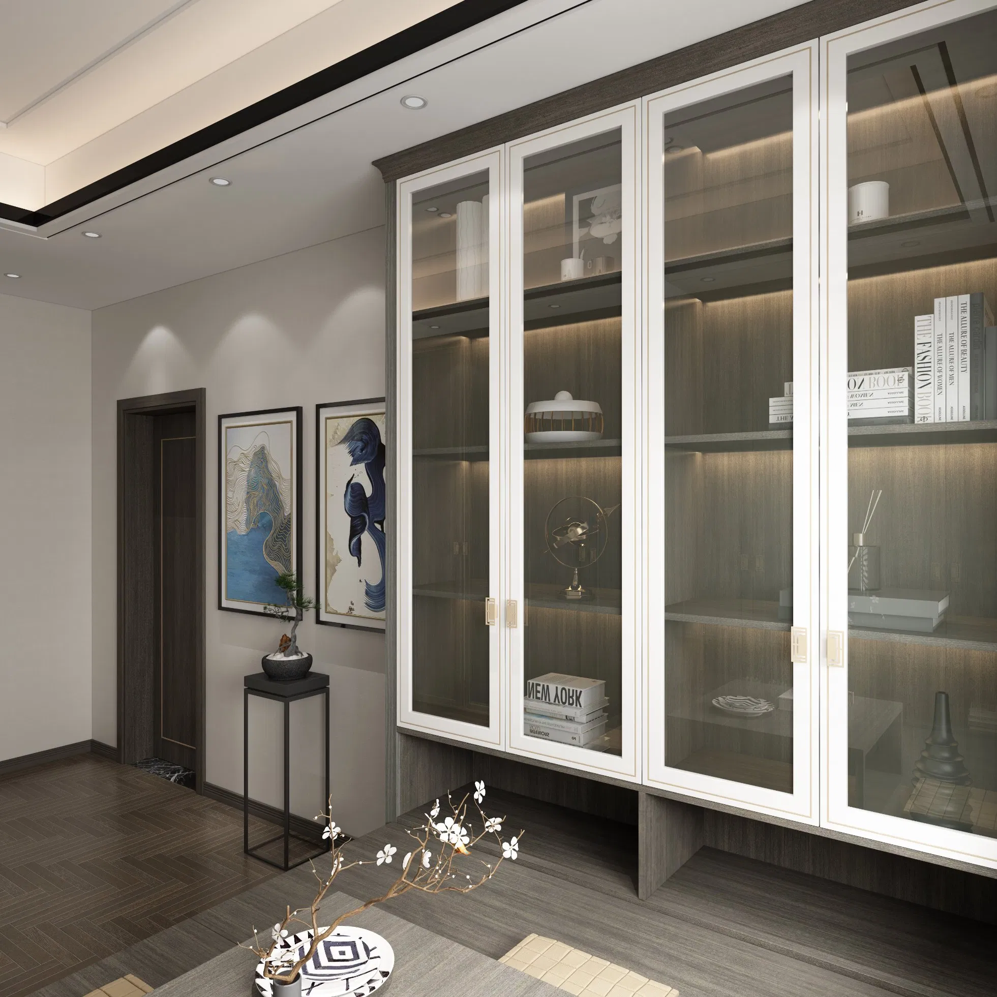 Mueble moderno premium armario para el hogar al aire libre gabinete de cocina modular de madera maciza caliente