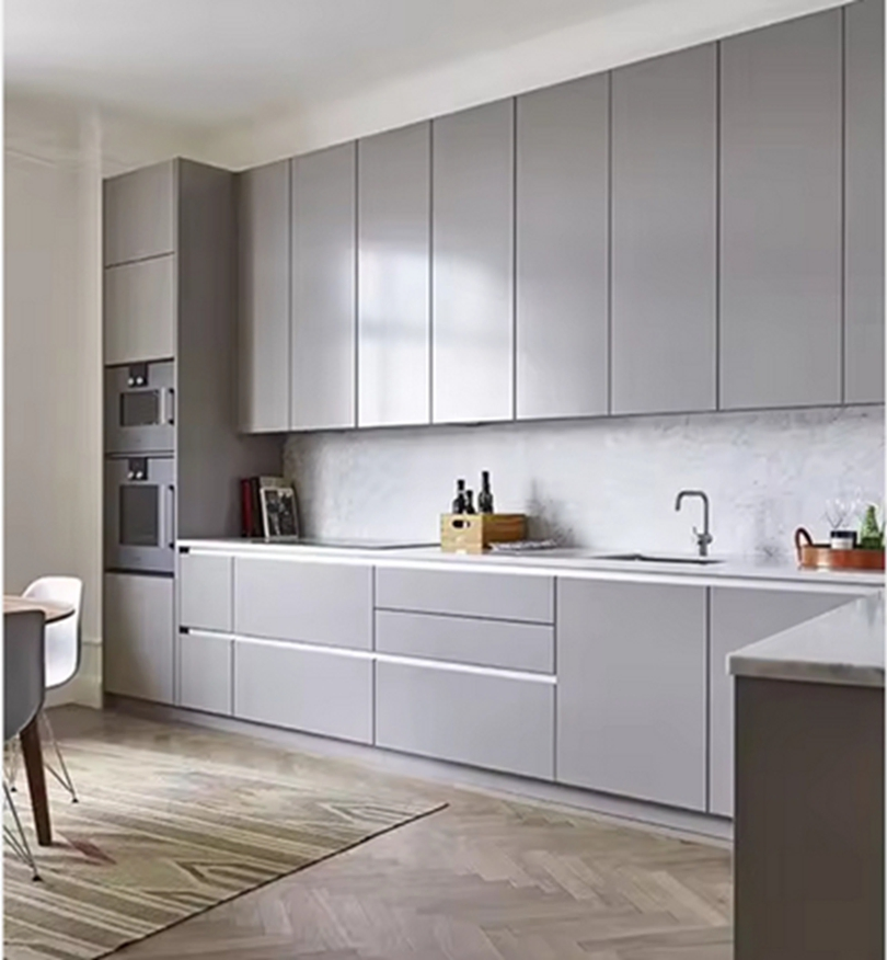 Cocina Moderna Gabinete Personalizado Cualquier Estilo Color Carcasa de Madera Fregadero de Acero Inoxidable Accesorios Incluidos