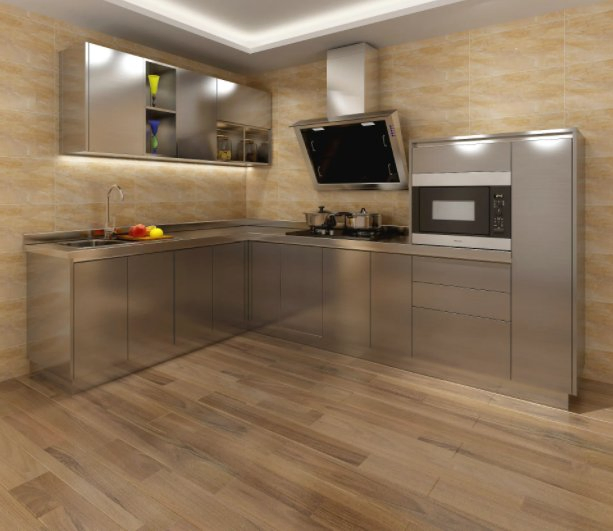 Gabinetes de cocina de acero inoxidable a prueba de agua para Island City (BR-SS007)