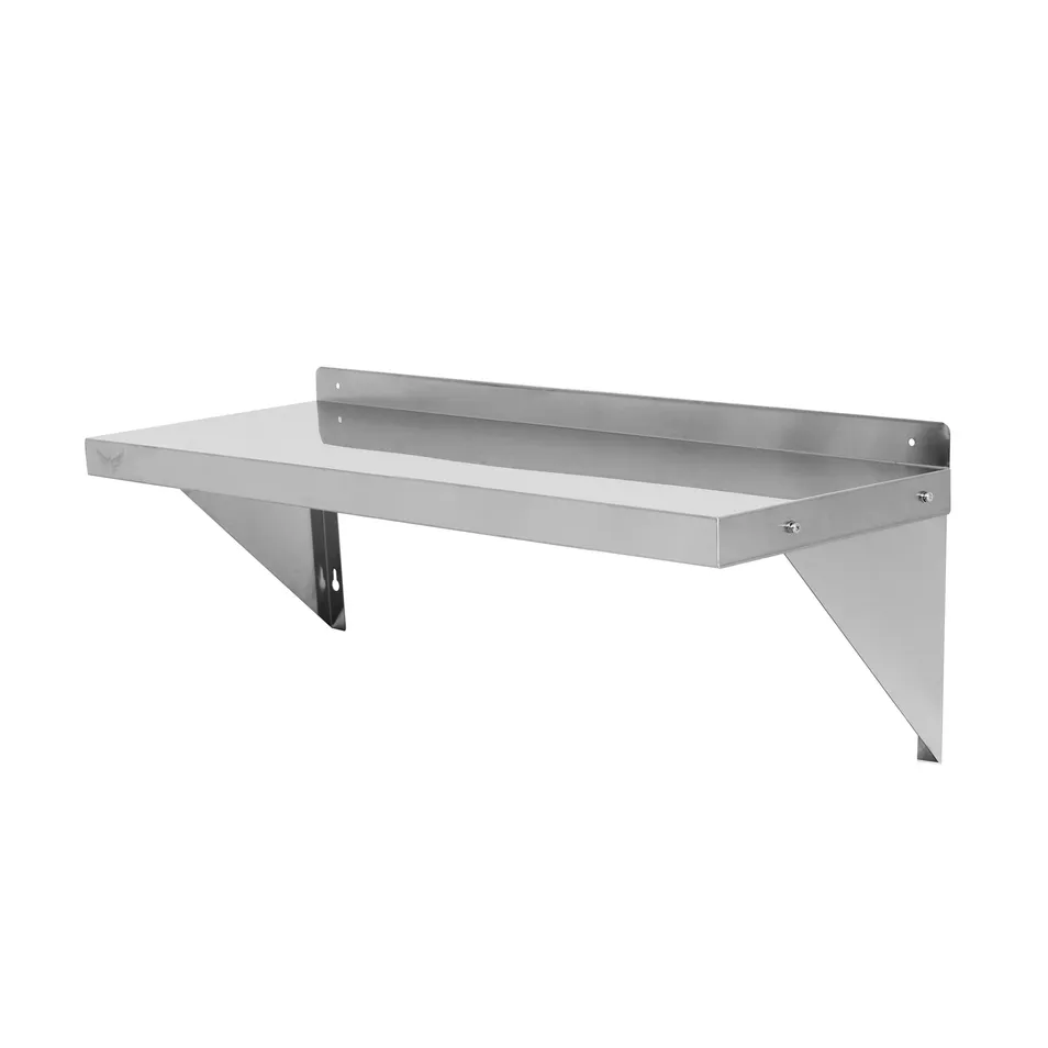 Estante de pared de acero inoxidable minimalista