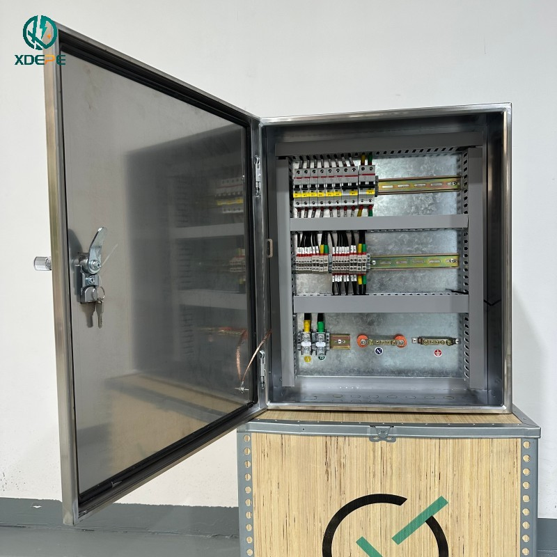 Panel de distribución montado en la pared de acero inoxidable para tienda minorista