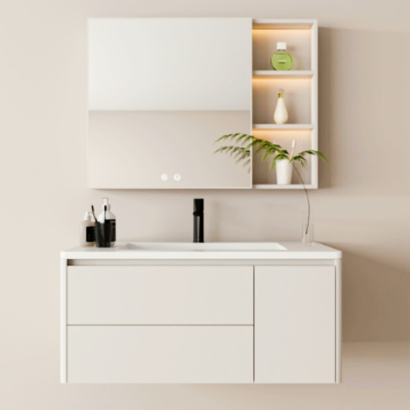 Gabinete de baño montado en la pared de aluminio moderno con accesorios de tubería de acero inoxidable y certificación CE (revestimiento de spray anticorrosión)