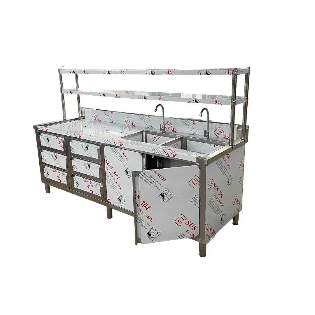 Gabinetes de cocina moderna, gabinetes de cocina comercial, fregaderos de acero inoxidable