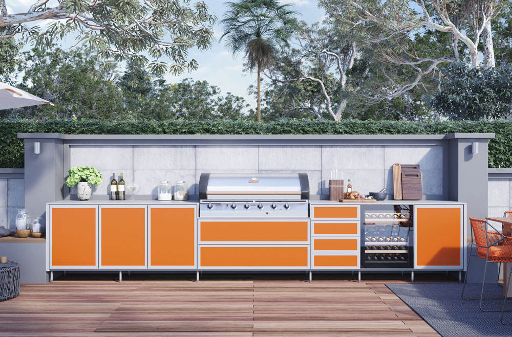 Gabinetes de Cocina Exterior Parrilla de Gas Personalizada 304 Acero Inoxidable Muebles Modernos para el Hogar
