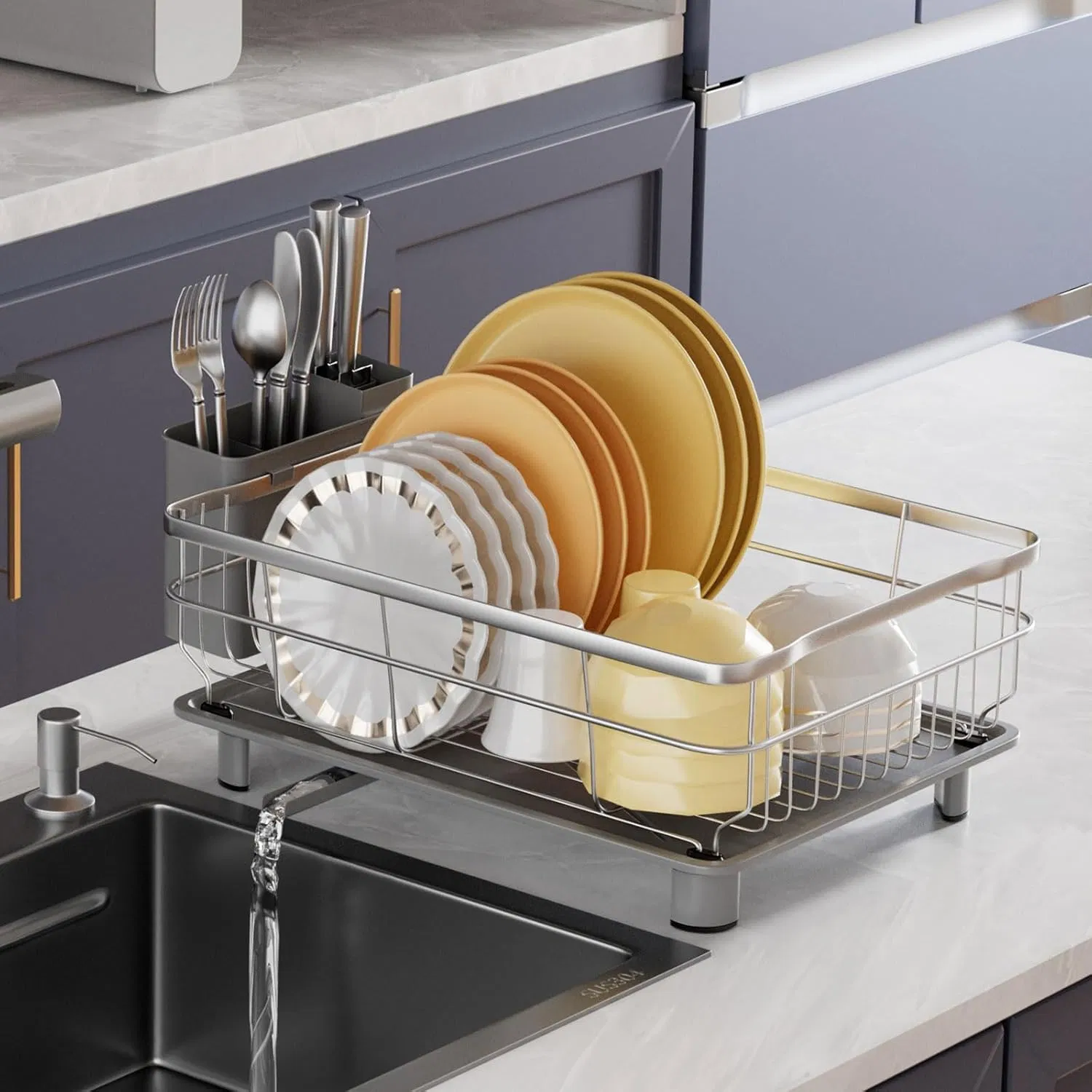 Solución de almacenamiento y estante de especias multifuncional para cocinas