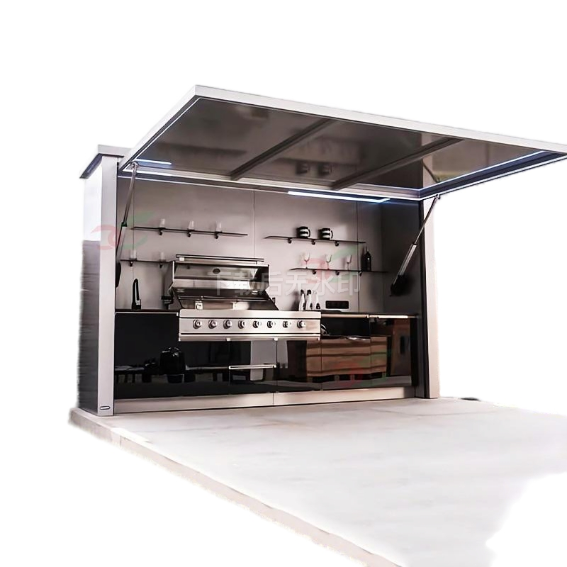 Heavy Duty Commercial Outdoor Kitchen Cabinets|Thickened Stainless Steel with Reinforced Structure|Suitable for Dining Room or Clubhouse