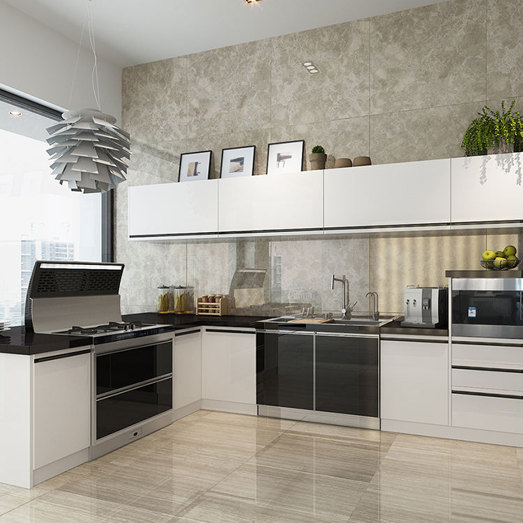 Nuevo Armario de Cocina Modular de Acero Inoxidable Profesional y Moderno