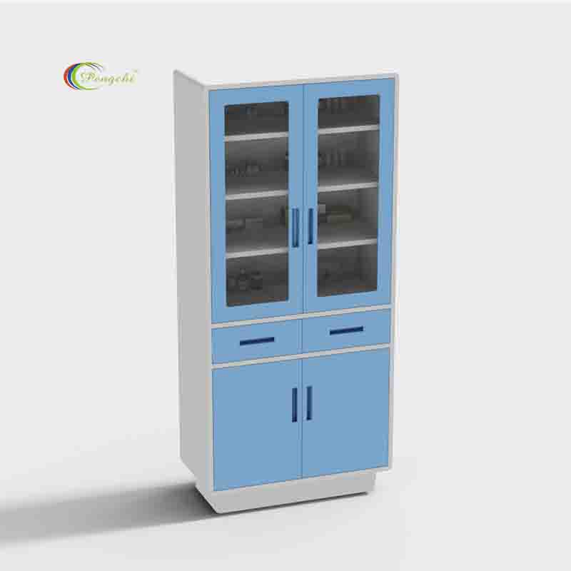 Mueble de trabajo montado en la pared para hospitales, gabinete de tratamiento de desechos para clínicas, gabinete de acero inoxidable