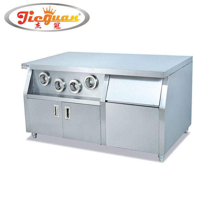 Gabinete Central de Acero Inoxidable Comercial con Dispensador de Tazas