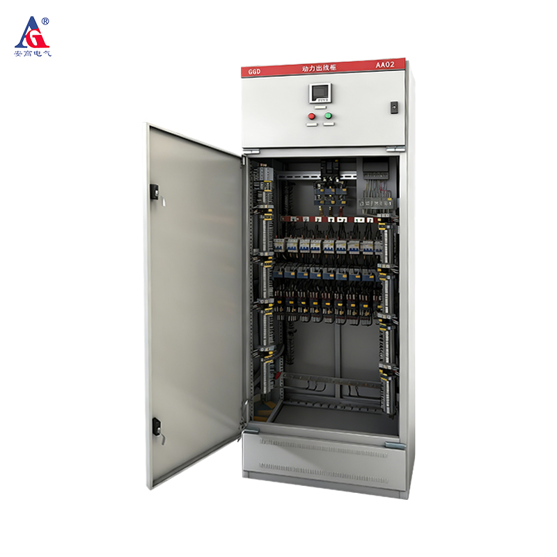 Gabinete de distribución eléctrica de potencia AC de bajo voltaje de metal de acero inoxidable Ggd