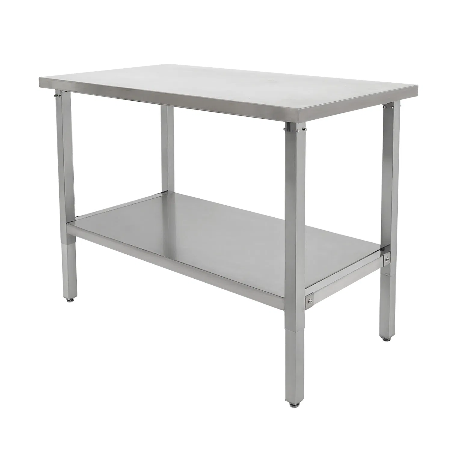 Estación de trabajo ajustable de acero inoxidable ergonómica con elevación manual