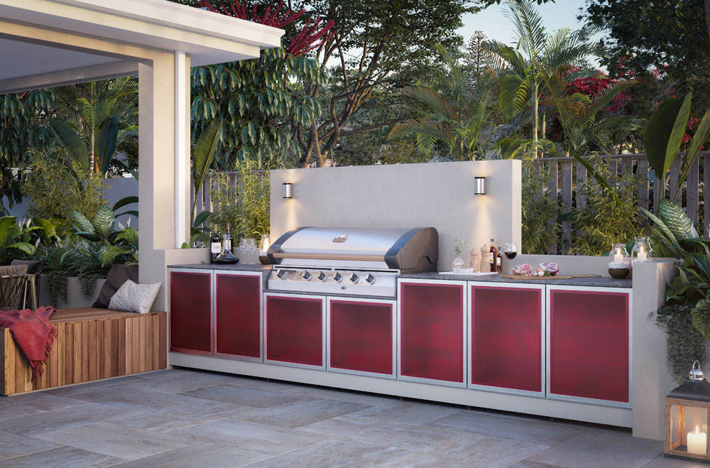 Gabinetes de Cocina Exterior Parrilla de Gas Personalizada 304 Acero Inoxidable Muebles Modernos para el Hogar