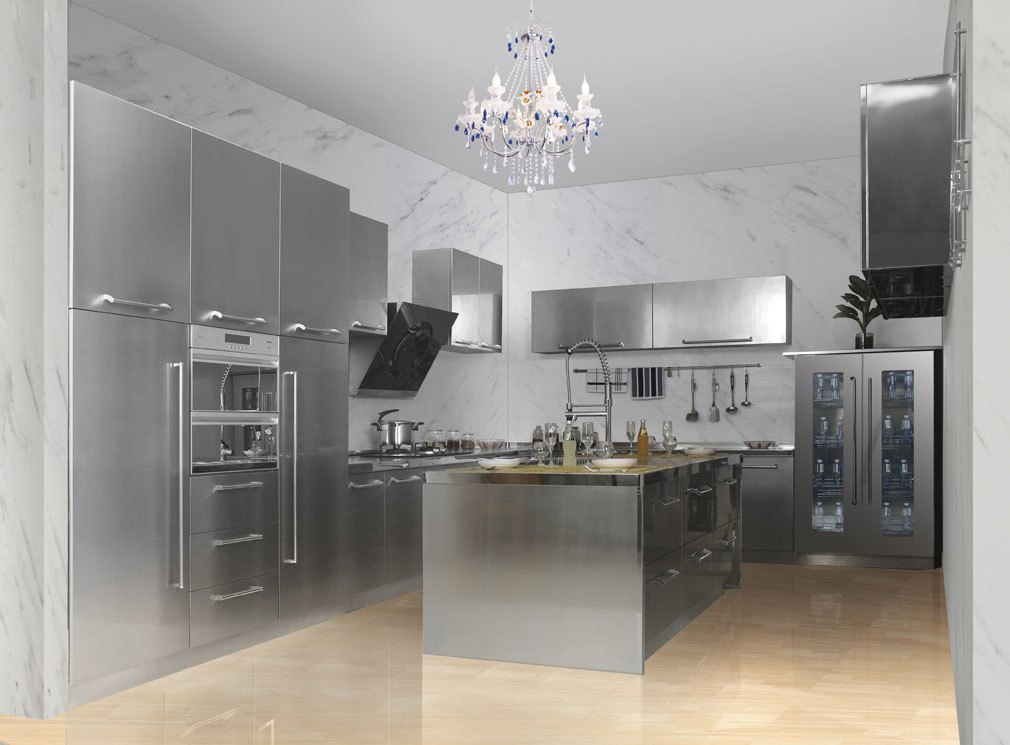 Muebles de cocina de acero inoxidable a prueba de agua para Island City (BR-SS004)