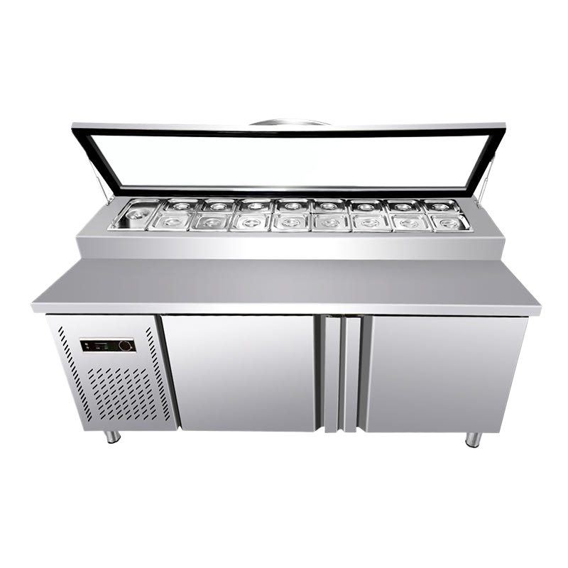 Estación de trabajo de acero inoxidable premium para chefs profesionales