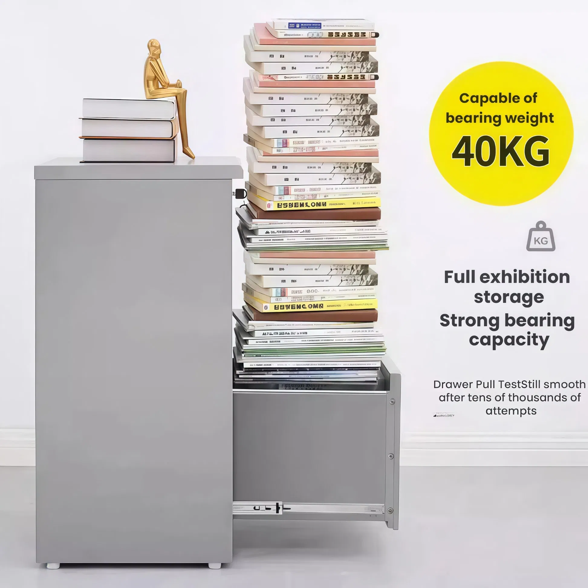 Gabinete de acero inoxidable de doble cajón fabricado en China para hornear y almacenar con almacenamiento de metal