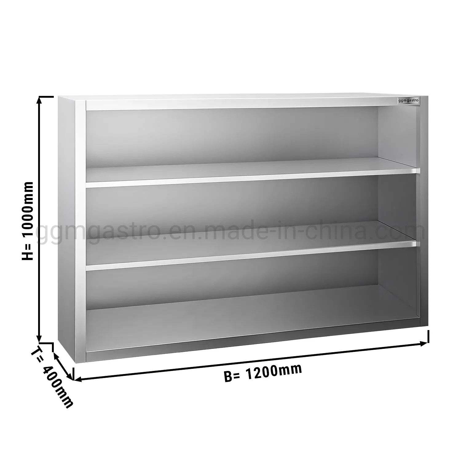 Mueble de cocina comercial OEM Armario de pared Armario para platos de acero inoxidable 1.2m