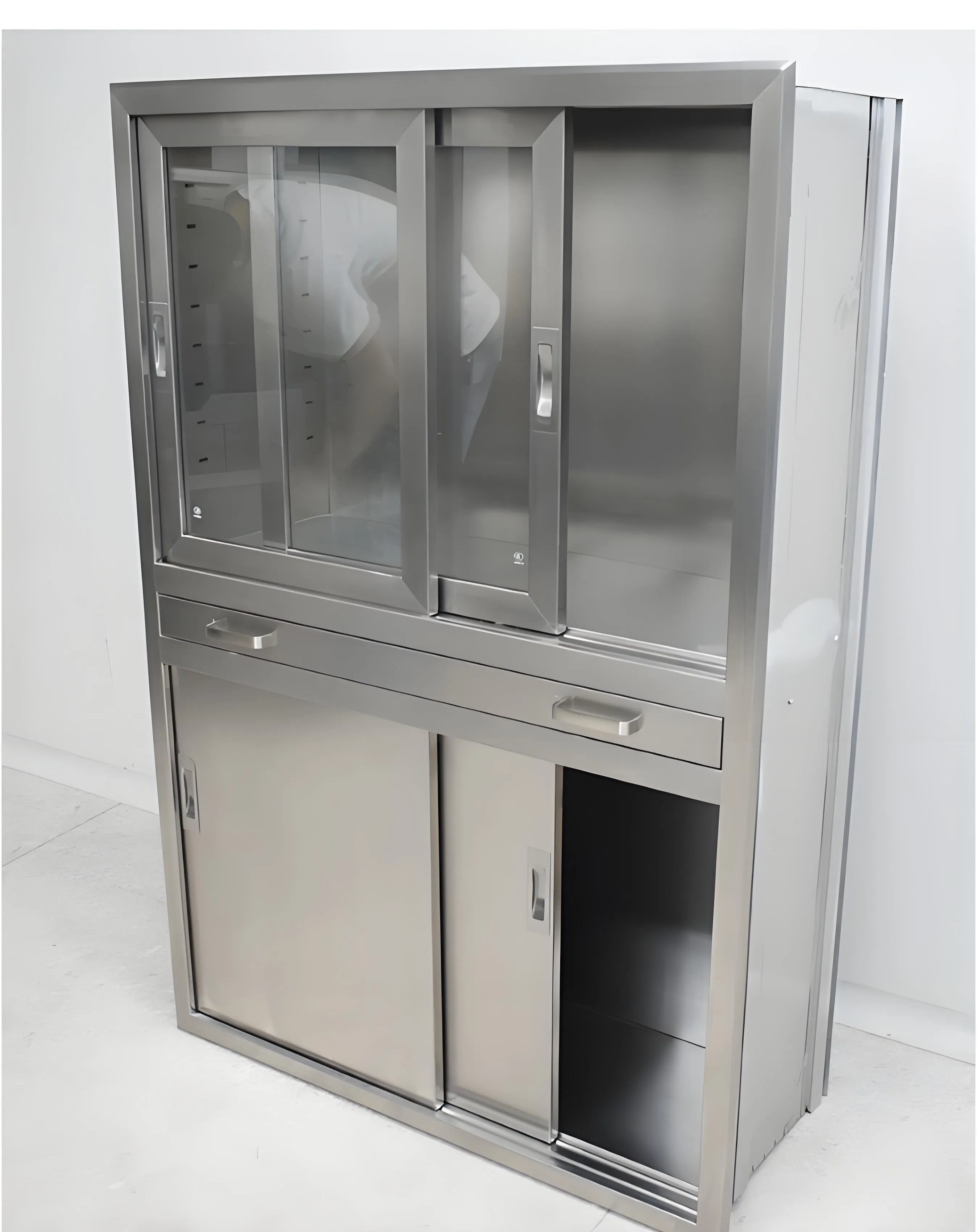 Gabinete de acero inoxidable de alta calidad para hospital, gabinete de almacenamiento multifuncional para medicamentos e instrumentos para clínica, sala de operaciones y laboratorio personalizable