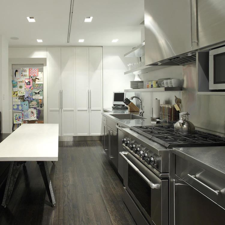 Nuevo Armario de Cocina Modular de Acero Inoxidable Profesional y Moderno