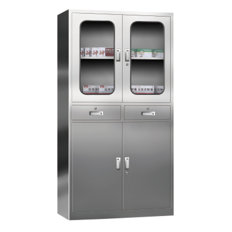 Gabinete de acero inoxidable de almacenamiento alto premium, mueble médico, mobiliario hospitalario