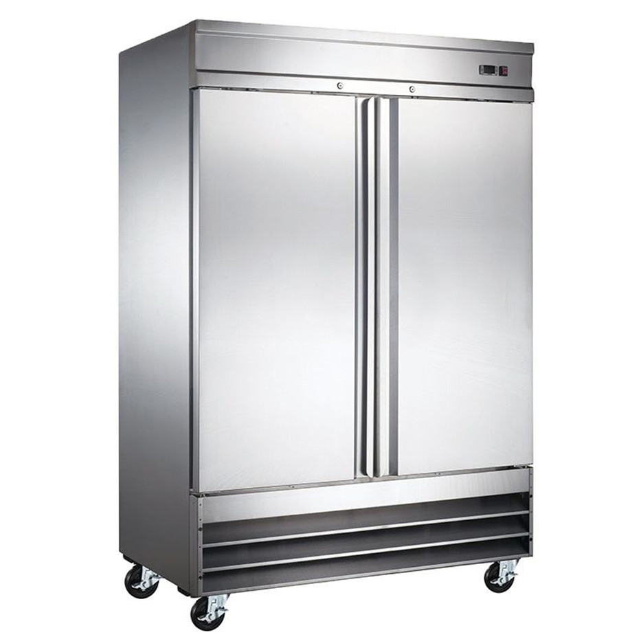 Exhibidor refrigerado de alimentos de bajo mantenimiento y conveniente para operaciones ocupadas, armario vertical de acero inoxidable