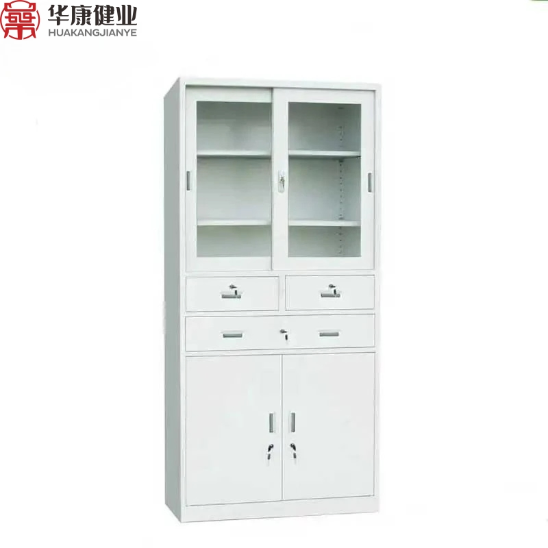 Mueble de oficina de metal armario de despensa de acero inoxidable