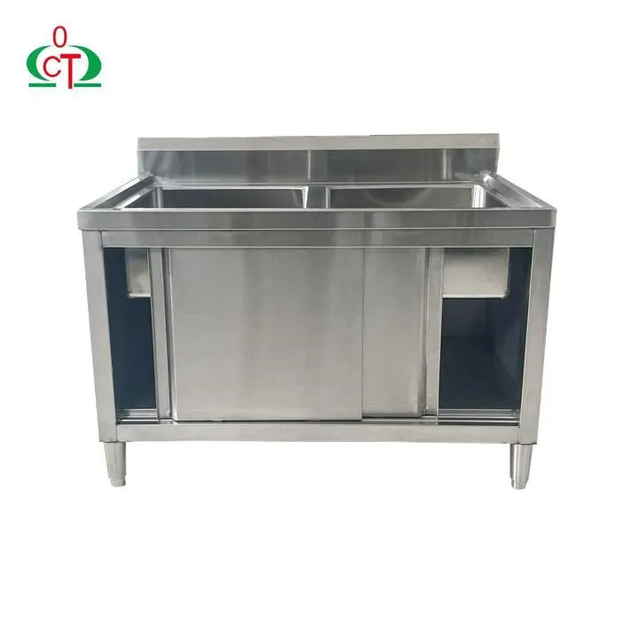 Gabinete de fregadero de acero inoxidable