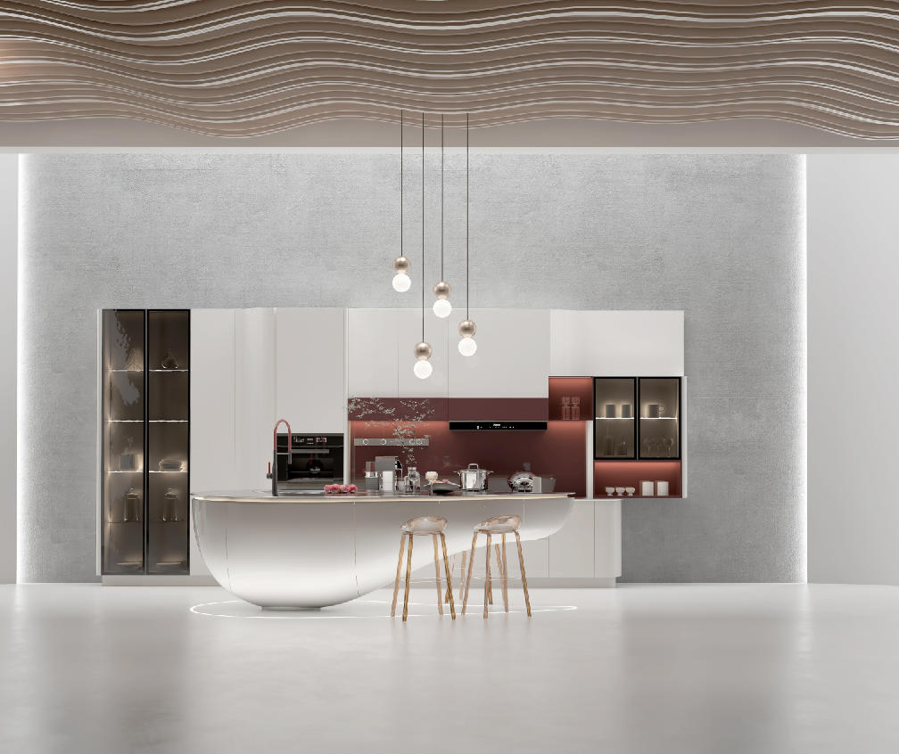 Venta Caliente de Gabinetes de Cocina Modernos de Acero Inoxidable de Lujo con Calidad Confiable para Decoración de Hogar y Villa