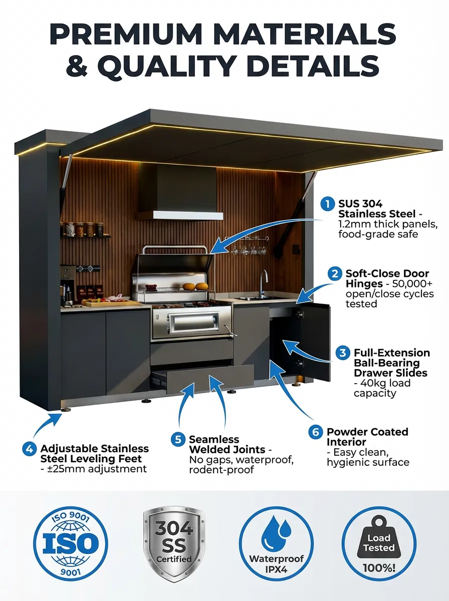 Detalle cocina exterior