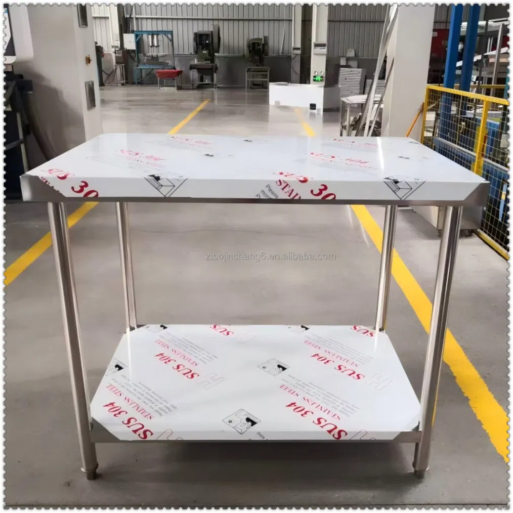 Mesa de Preparación 2000X800mm Estación de Trabajo de Acero Inoxidable para Cocina de Panadería