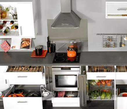 Muebles de sala de estar para casas pequeñas con despensa electrónica