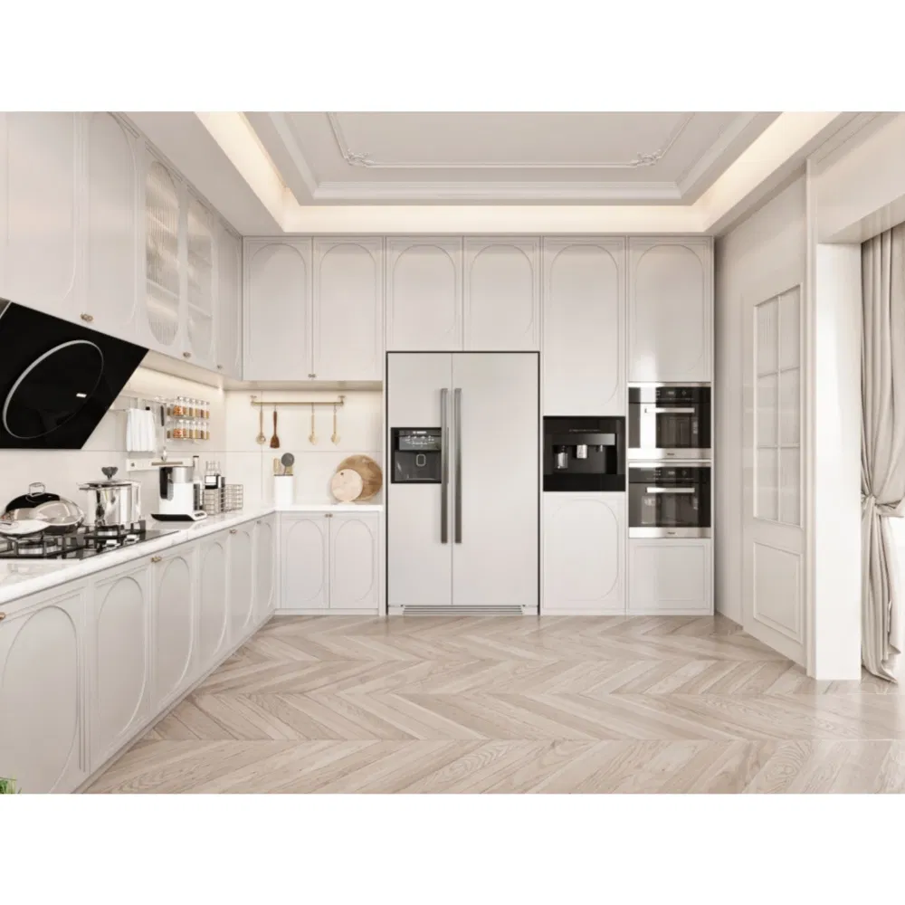 Gabinetes de cocina de acero inoxidable Swete con armario alto