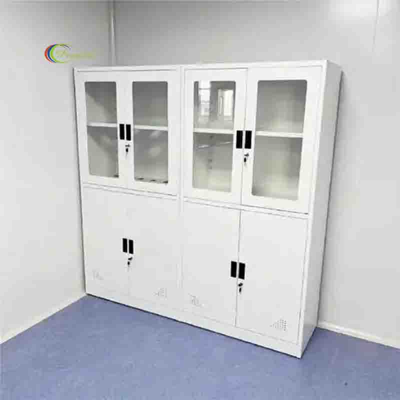 Mueble de trabajo montado en la pared para hospitales, gabinete de tratamiento de desechos para clínicas, gabinete de acero inoxidable