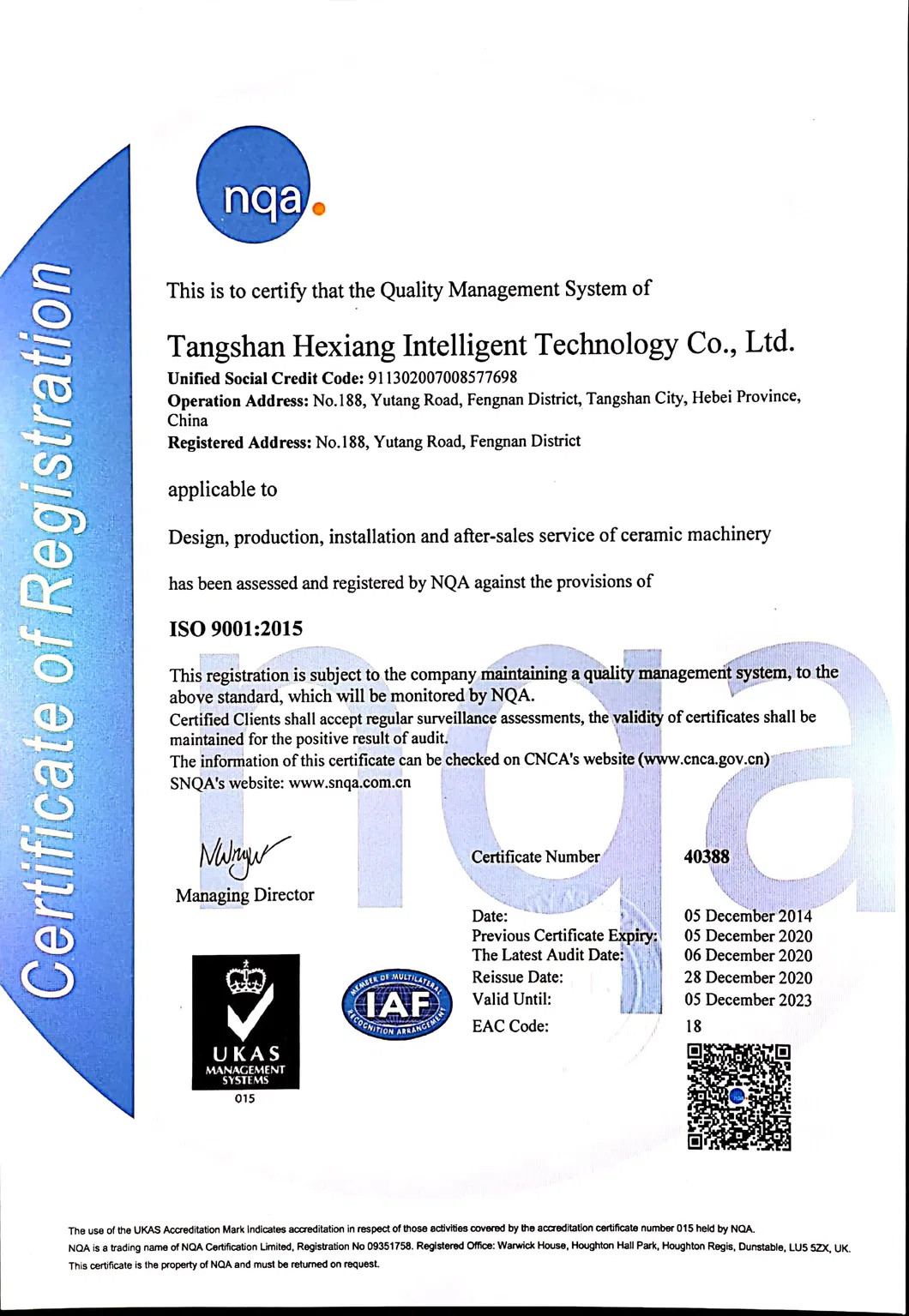 Certificación de Calidad