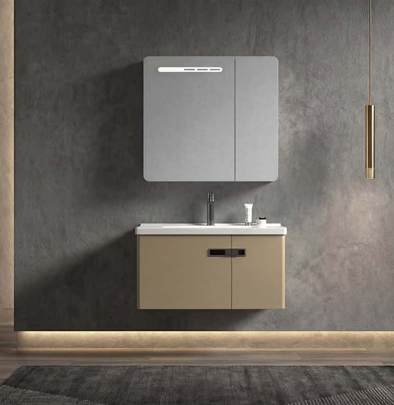 Armario de baño de acero inoxidable fácil de limpiar y antióxido para espacios comerciales