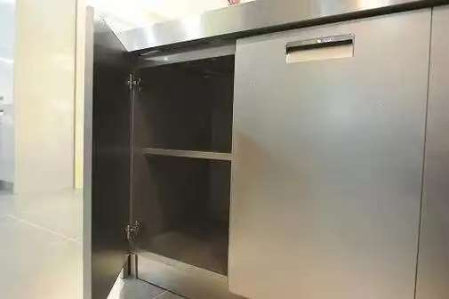 Gabinete de cocina modular moderno de acero inoxidable montado en la pared personalizado al por mayor 304