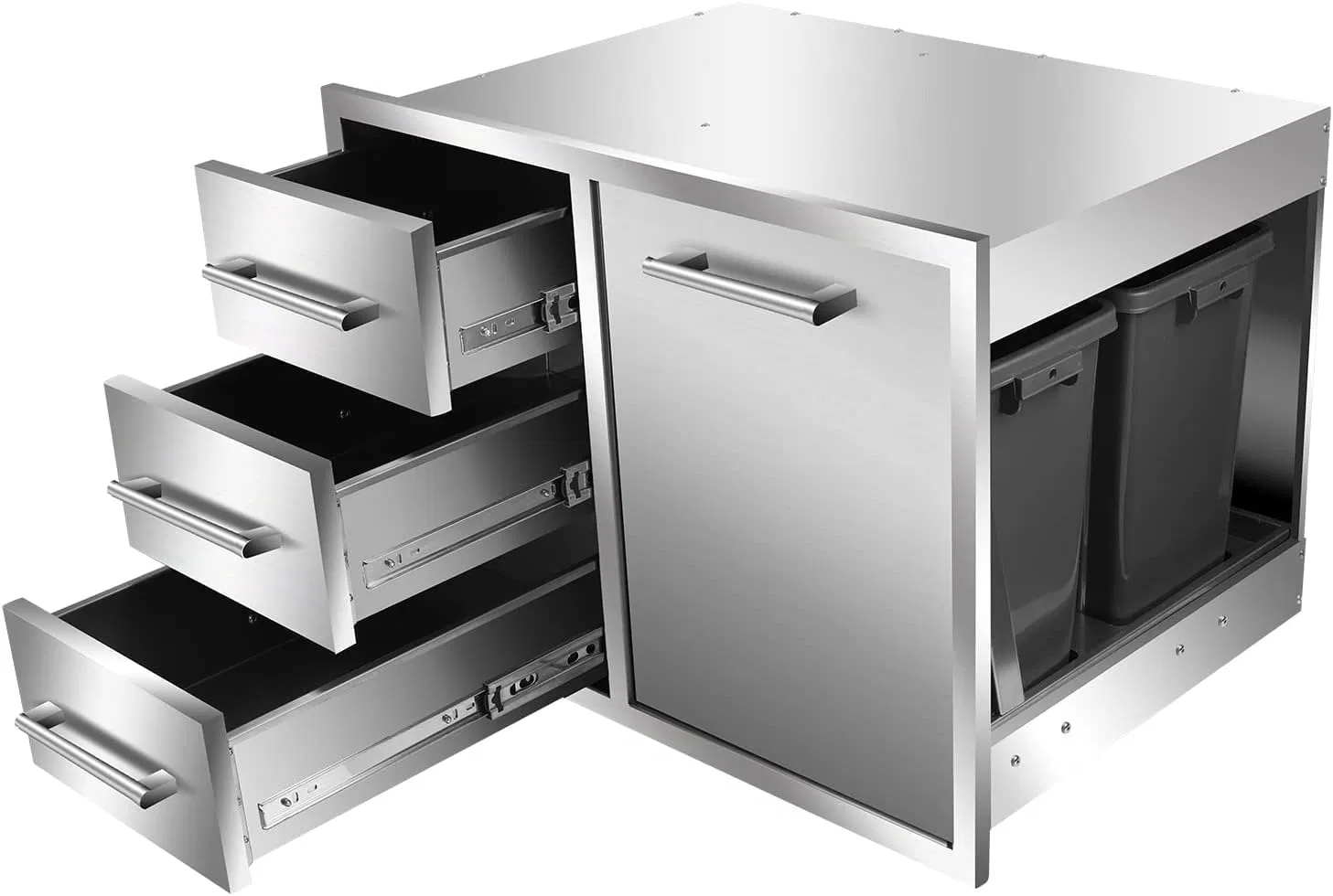Gabinete deslizante de acero inoxidable comercial de alta calidad para cocina