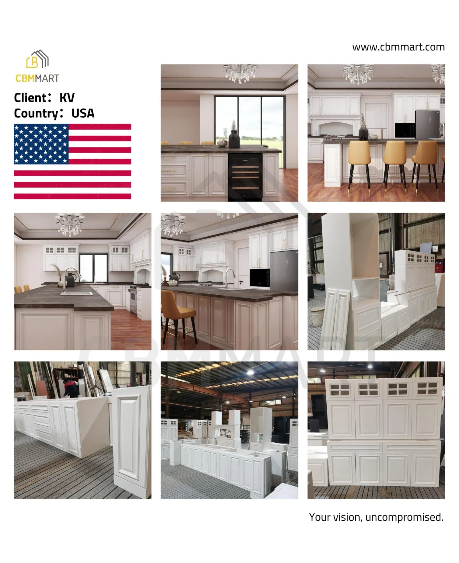 Gabinete de cocina de estilo americano Shaker personalizado con encimera de cuarzo, lavabo de baño principal de madera maciza, despensa, lavandería, exterior de acero inoxidable a precio de fábrica